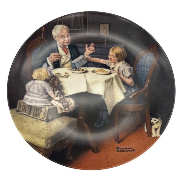 1985 Knowles Norman Rockwell Plate The Gourmet 8.5" Bradex 84-R70-3.9 With Box - Picture 2 of 6